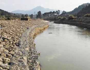 牡丹江河道石笼网使用案例